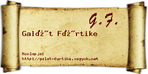 Galát Fürtike névjegykártya
